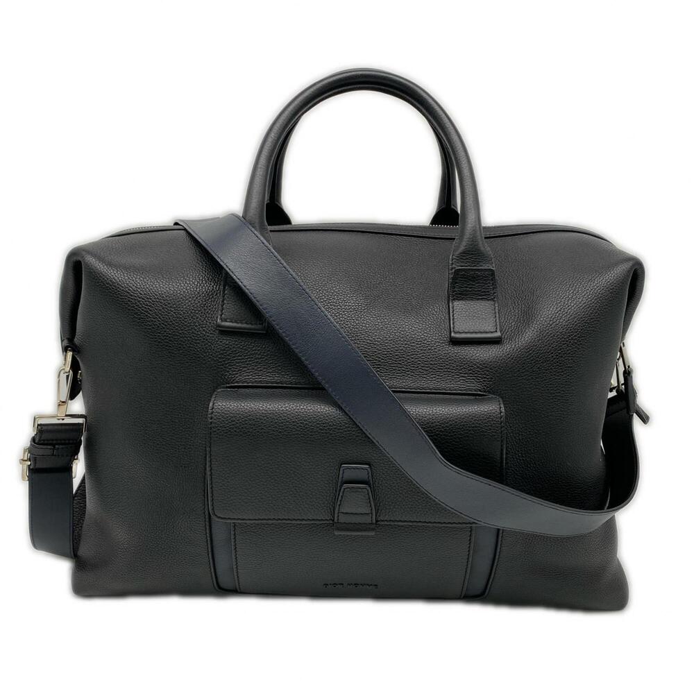Dior HOMME Leather Boston Bag - Bag, Black/Navy, Calf Leather, Men's